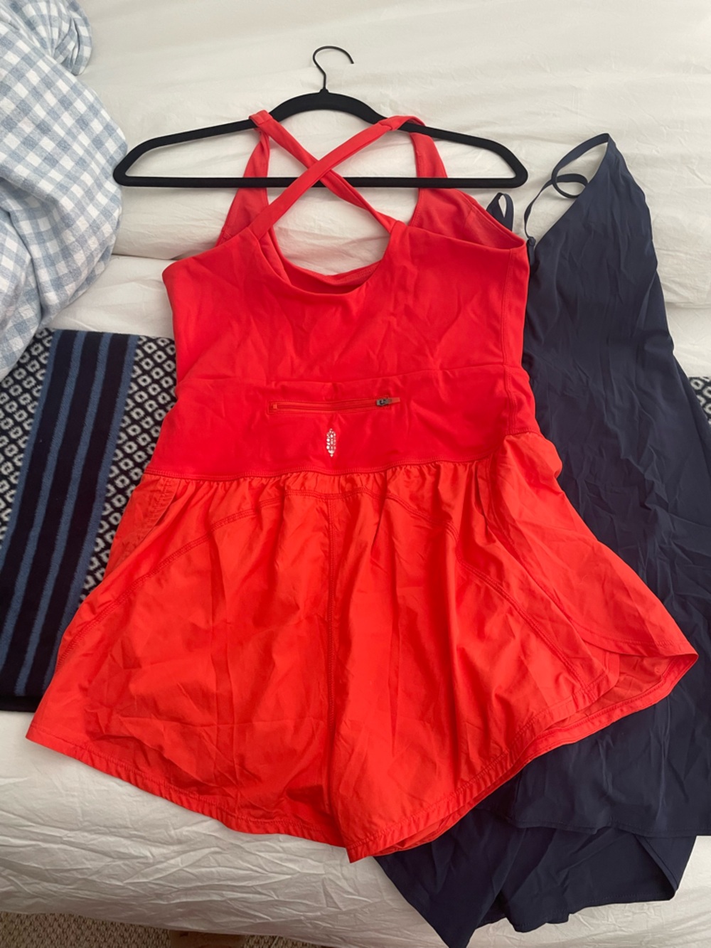 FP Movement by Free People Red Athletic Shorts Romper - Picture 2 of 3